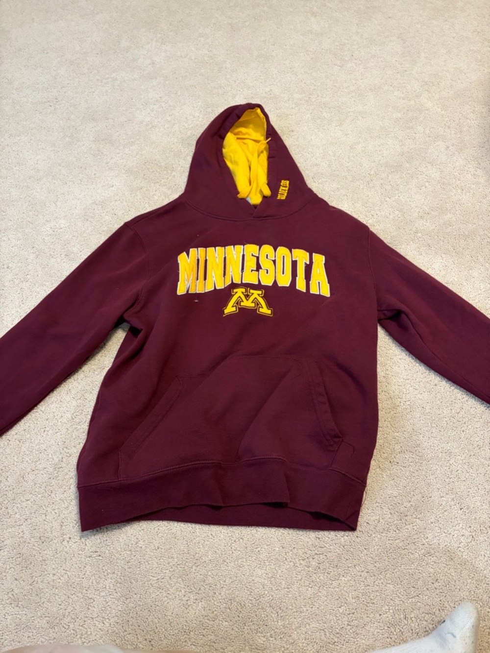 Stadium Athletics Maroon and Gold Hooded Sweatshirt